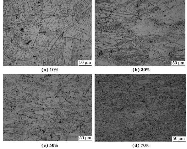 圖4 在980 ℃、應變速率為0.010s-1 圖4 在980 ℃、應變速率為0.010s-1