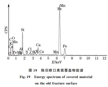 圖１９ 陳舊斷口表面覆蓋物能譜